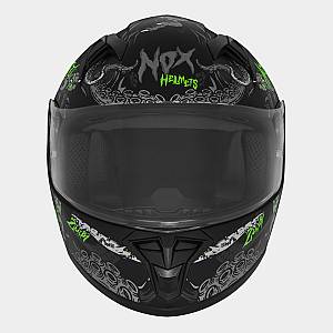 Κράνος Nox N731 Zumbi Junior ECE 22.06 mat μαύρο/fluo