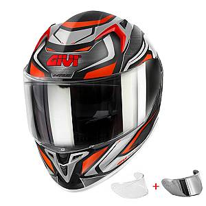 Κράνος Givi H50.9 Atomic matt black/silver/red gloss + Extra Visor