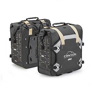 Τσάντες πλαϊνές  GRT709B_ 35+35l αδιάβροχες Canyon καφέ ιμάντες GIVI