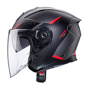 Κράνος Caberg Flyon-II Boss γκρι ματ/κόκκινο/μαύρο
