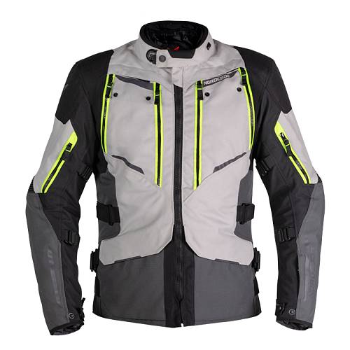 Nordcode Μπουφάν Μηχανής Odyssey CE EN1621-1, Level 2 Light Grey-Fluo Ανδρικό 4 εποχών Oversize