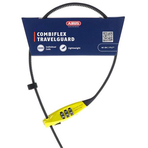 Mini Συρματόσχοινο Abus Combiflex Travelguard Κίτρινο