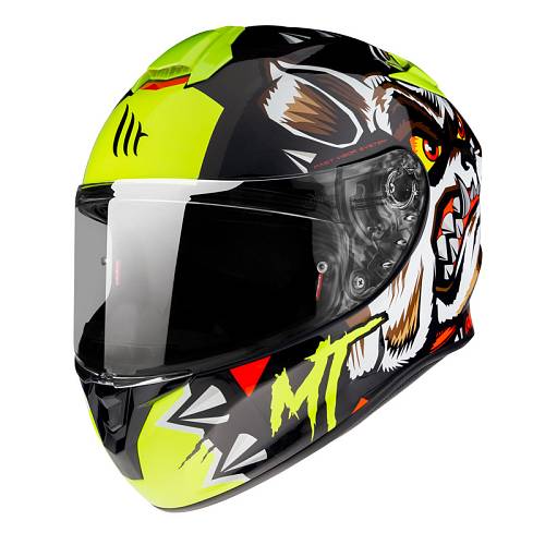 Κράνος MT Targo Crazydog G3 κίτρινο