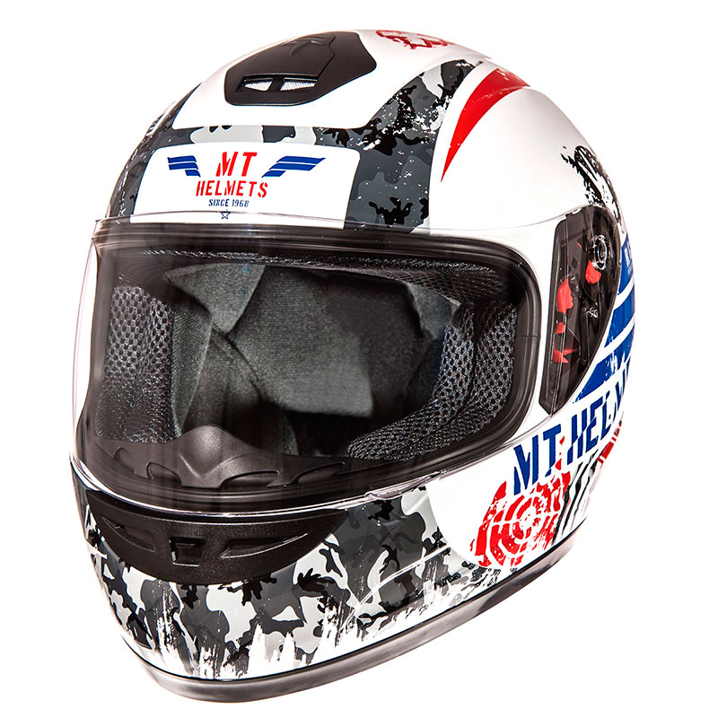 Κράνος MT Thunder_ Sniper junior άσπρο-μπλέ-κόκκινο