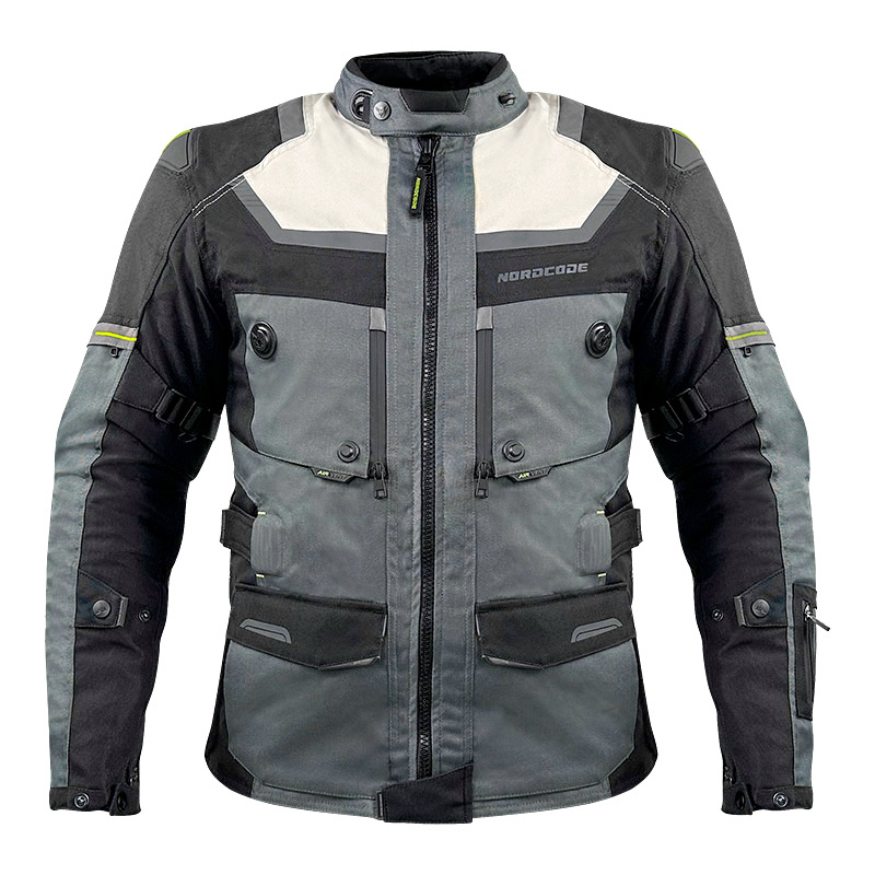 Nordcode Μπουφάν Μηχανής Adventure Evo 24 EN 17092 Ανδρικό 4 εποχών Σκουρο Γκρι-Μαύρο OVERSIZE