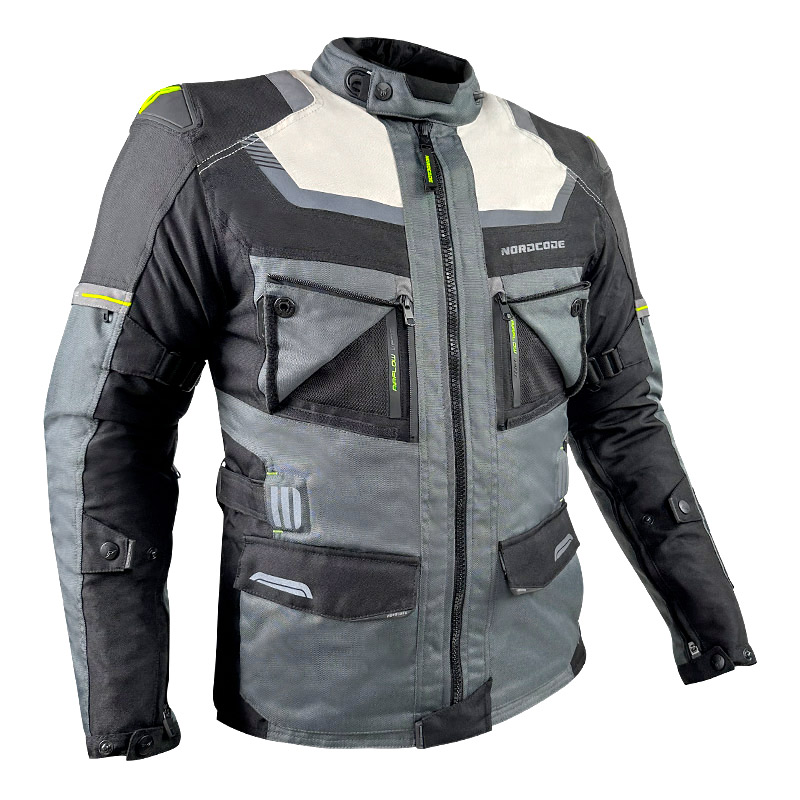 Nordcode Μπουφάν Μηχανής Adventure Evo 24 EN 17092 Ανδρικό 4 εποχών Σκουρο Γκρι-Μαύρο OVERSIZE