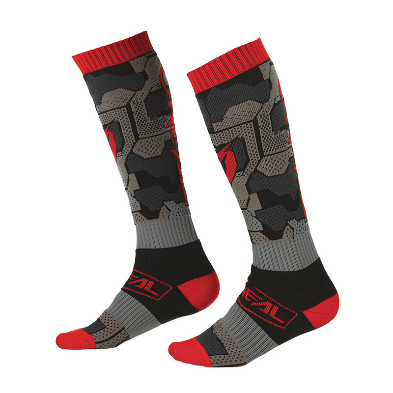 Κάλτσες ONeal Pro MX Camo V.22 μαύρο/κόκκινο