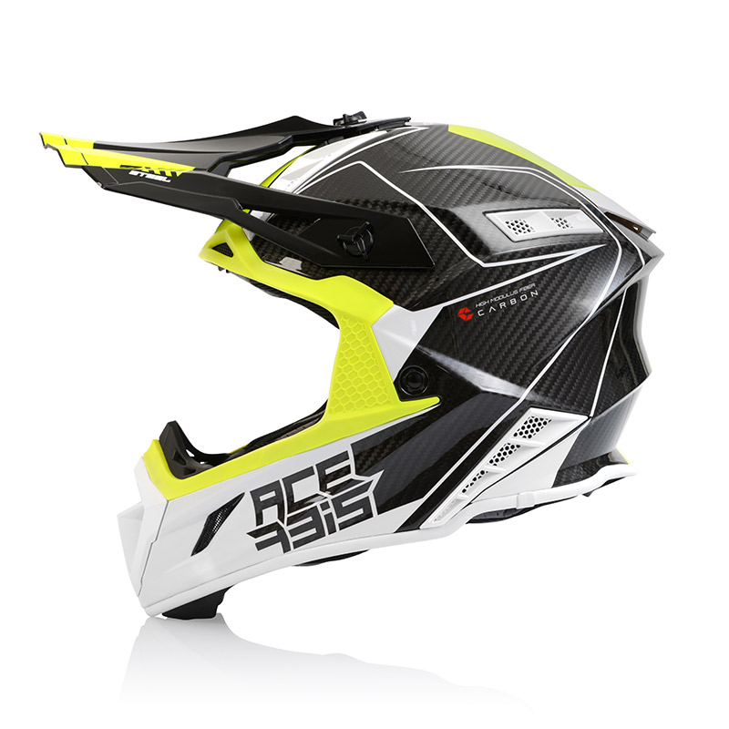 Κράνος Acerbis Steel Carbon 23424.234 άσπρο/κίτρινο