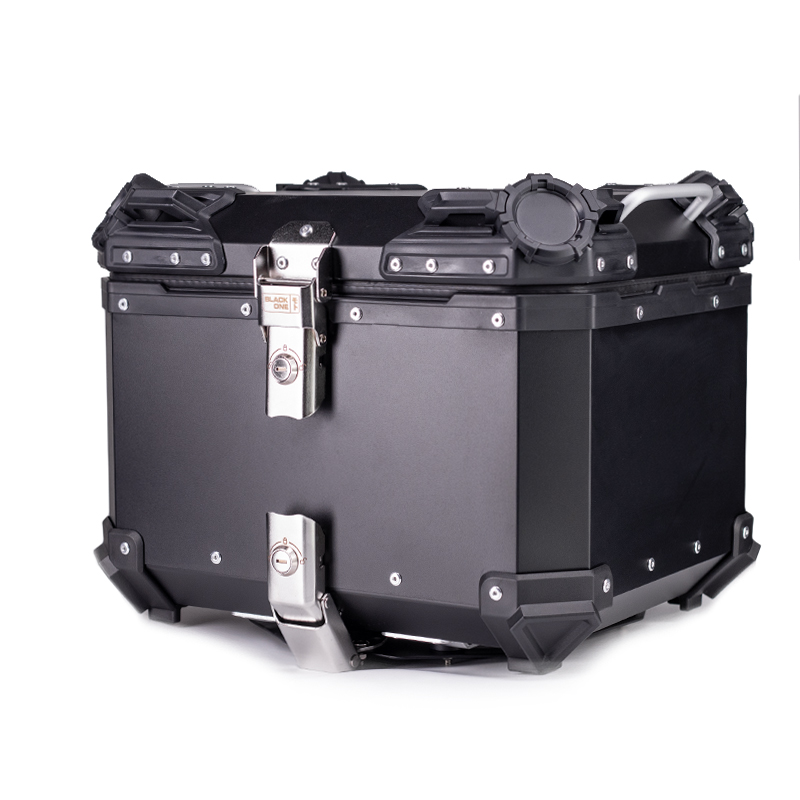 Βαλίτσα κεντρική BLACK ONE H45 ΑΛΟΥΜΙΝΙΟΥ 45lt μαύρη με πιάστρα και εσωτερική επένδυση