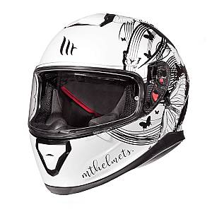 Κράνος MT Thunder 3 SV Vlinder gloss pearl άσπρο-μαύρο