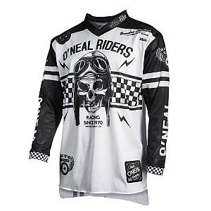 MX Μπλούζα Oneal Ultra Lite 70 μαύρο/άσπρο