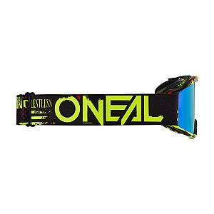 Μάσκα Oneal B-10 Attack V.24 Junior μαύρο/neon κίτρινο-μπλε ιριδίου