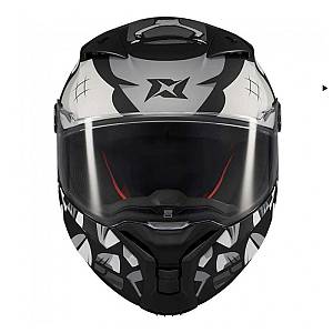 Κράνος AXXIS Fenix ECE22.06 Angry face B2 μαύρο/γκρι matt