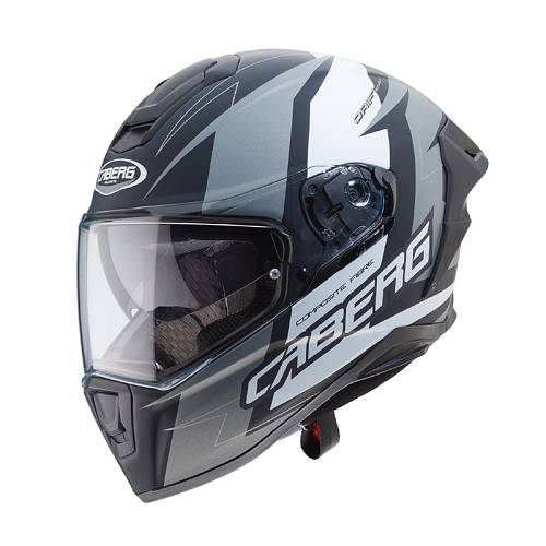 Κράνος Caberg Drift Evo Speedster μαύρο ματ-ανθρακι-άσπρο
