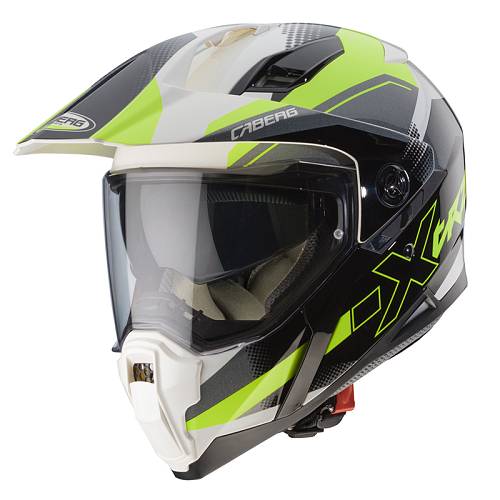 Κράνος Caberg Xtrace Spark άσπρο-ανθρακί-κίτρινο fluo