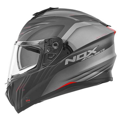 Κράνος Nox N918 Upside μαύρο/κόκκινο