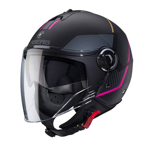 Κράνος Caberg Riviera V4X Geo μαύρο ματ/φουξ/ανθρακί