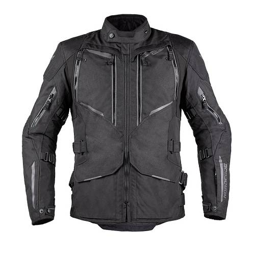 Nordcode Μπουφάν Μηχανής Odyssey Total Black Ανδρικό 4 εποχών Oversize