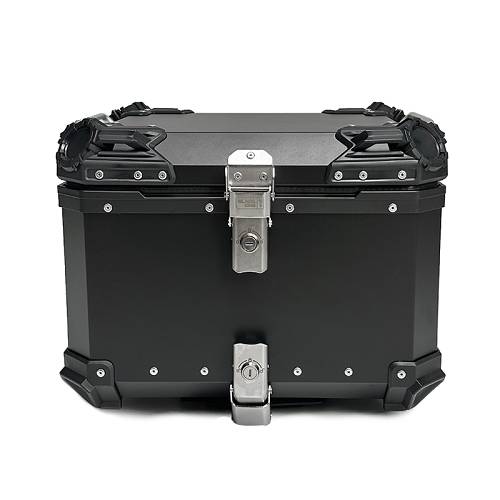 Βαλίτσα κεντρική BLACK ONE H55 ΑΛΟΥΜΙΝΙΟΥ 55lt μαύρη με πιάστρα και εσωτερική επένδυση