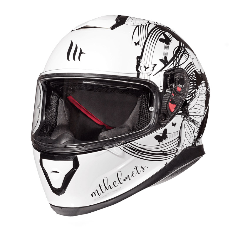 Κράνος MT Thunder 3 SV Vlinder gloss pearl άσπρο-μαύρο