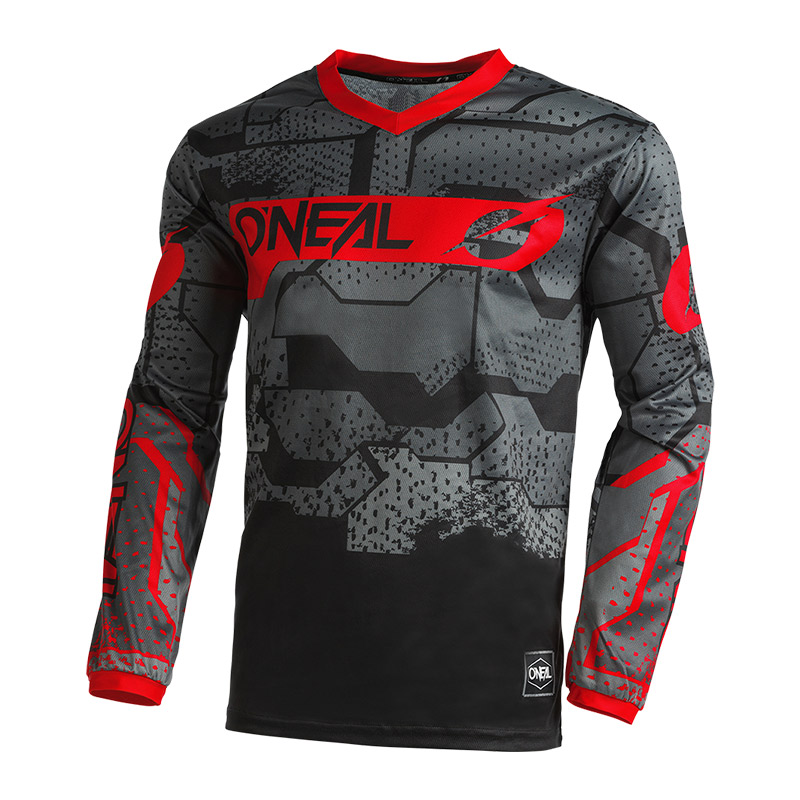 MX Μπλούζα Oneal Element Camo V.22 μαύρο/κόκκινο