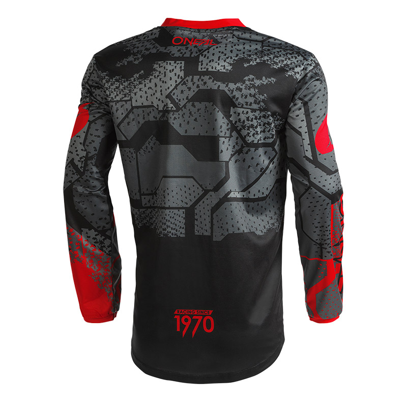 MX Μπλούζα Oneal Element Camo V.22 μαύρο/κόκκινο