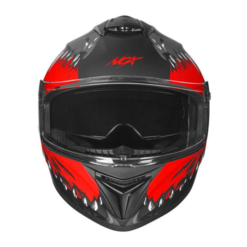 Κράνος Nox N918 Beast μαύρο/κόκκινο ματ