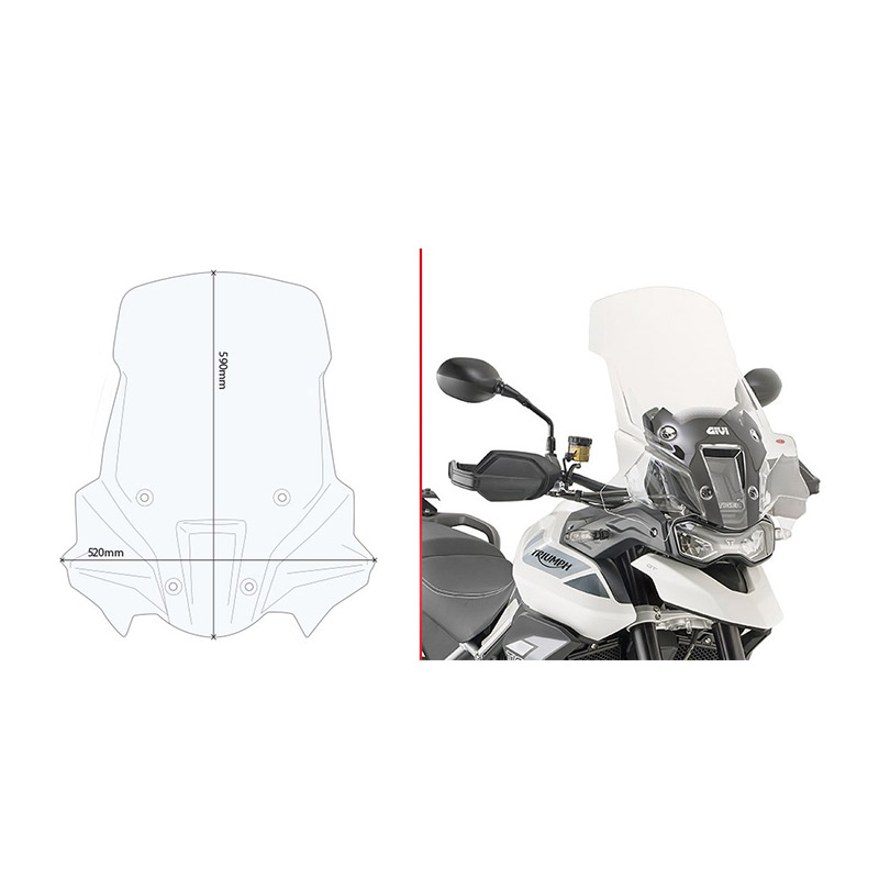 Ζελατίνα D6415ST_90020 Tiger Triumph GIVI