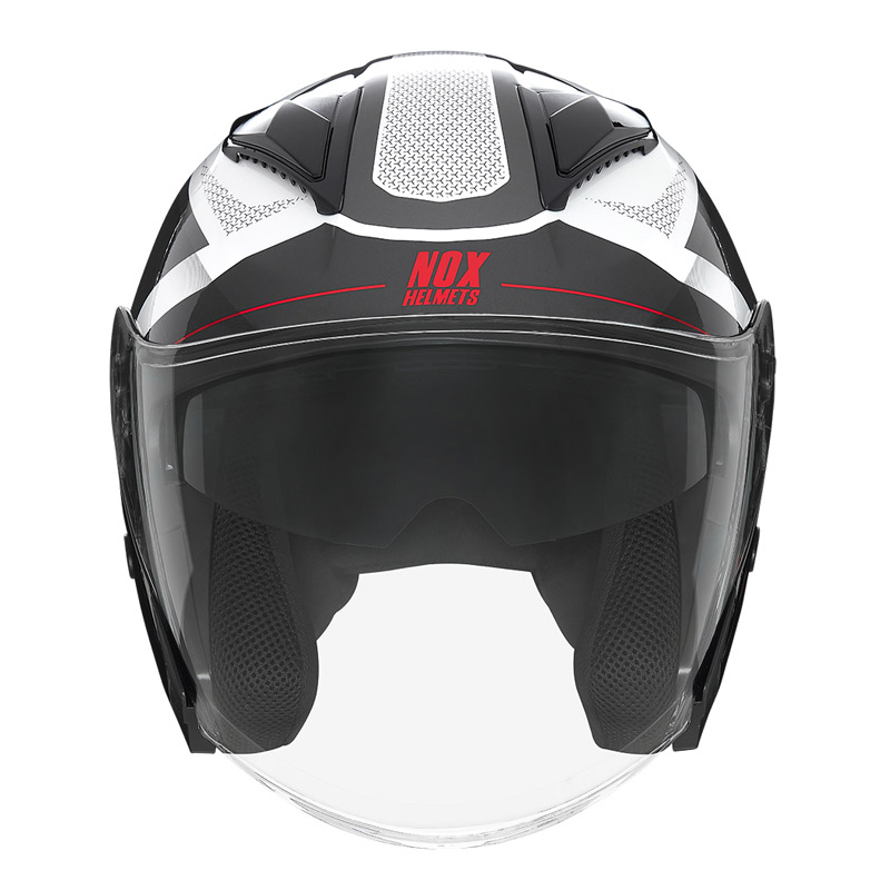 Κράνος Nox N129 Triom ECE 22.06 ΑΣΠΡΟ/ΚΟΚΚΙΝΟ