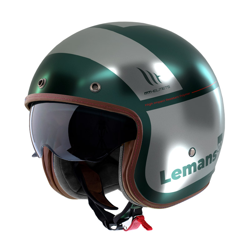 Κράνος MT Le Mans 2 SV S QUALITY C2 πράσινο ματ + extra φυμέ ζελατίνα