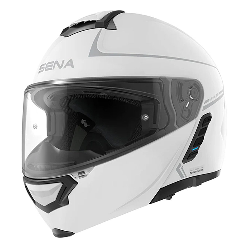 Κράνος Sena Impulse FIBER BT® 5+MESH sound by Harman Kardonn  άσπρο gloss