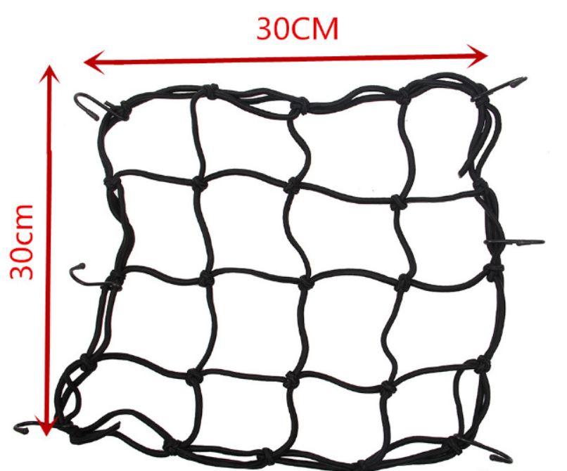 Ελαστικό δίχτυ με γάντζους 30*30 μαύρο