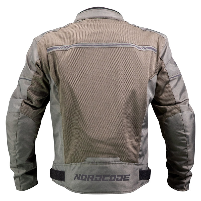 Nordcode Μπουφάν Μηχανής Aero-r II Ανδρικό Καλοκαιρινό Olive Grey Oversize +Windproof