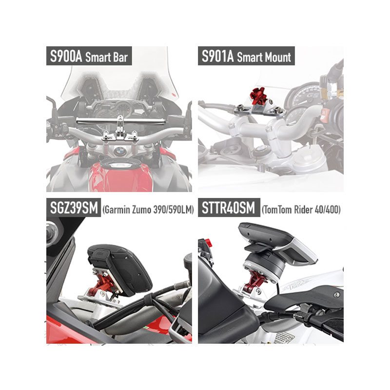 01SKIT UNIVERSAL KIT HONDA-KAWASAKI-BMW  για μπάρα S900A  GIVI