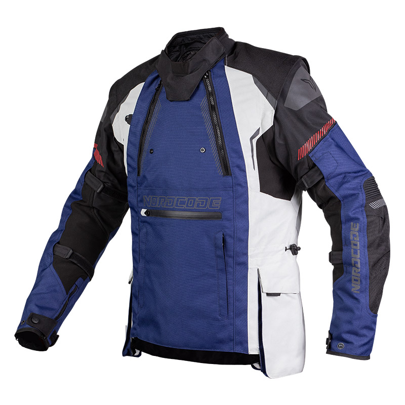 Nordcode Μπουφάν Μηχανής Safari Grey/Blue Ανδρικό 4 εποχών