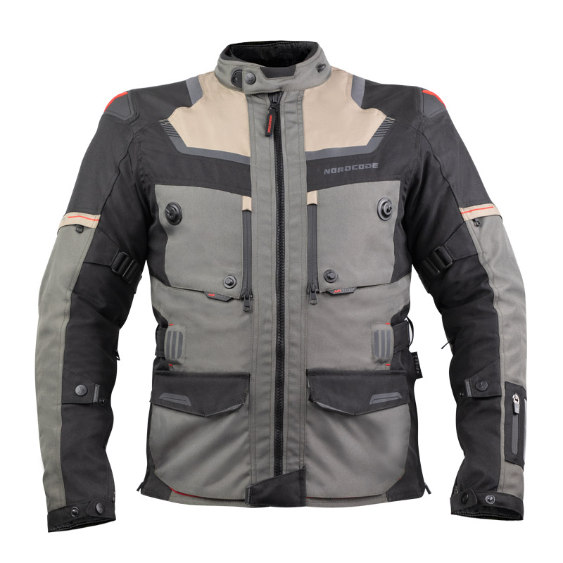 Nordcode Μπουφάν Μηχανής Adventure Evo 24 EN 17092 Ανδρικό 4 εποχών Γκρι Λαδι+ Αμμου OVERSIZE