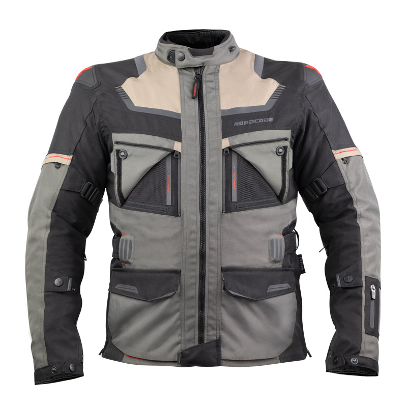 Nordcode Μπουφάν Μηχανής Adventure Evo 24 EN 17092 Ανδρικό 4 εποχών Γκρι Λαδι+ Αμμου OVERSIZE
