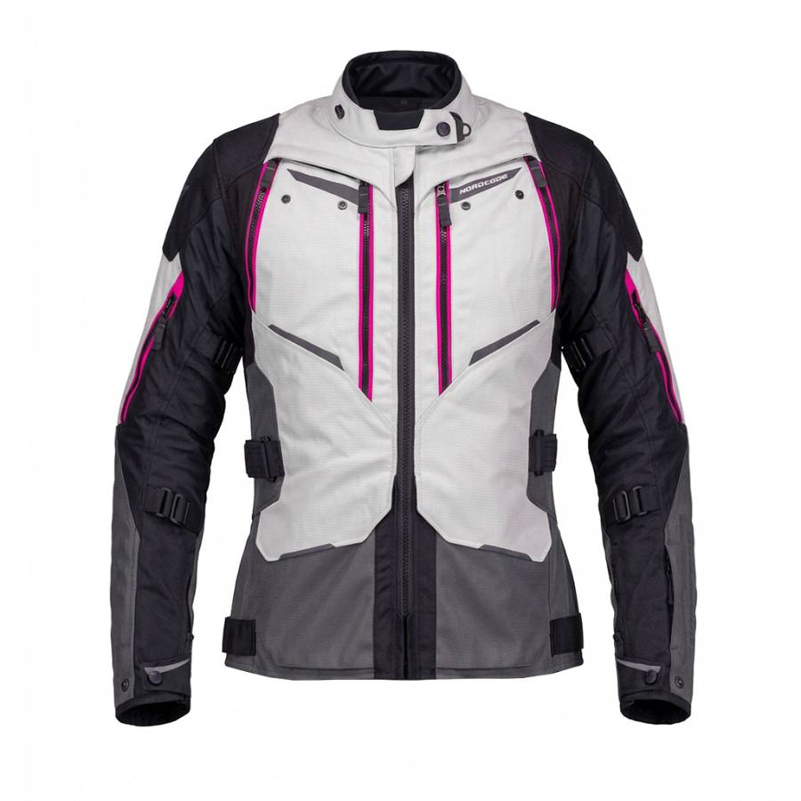 Nordcode Μπουφάν Odyssey Γυναικείο Light Grey/Pink Fluo
