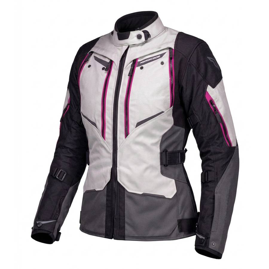 Nordcode Μπουφάν Odyssey Γυναικείο Light Grey/Pink Fluo