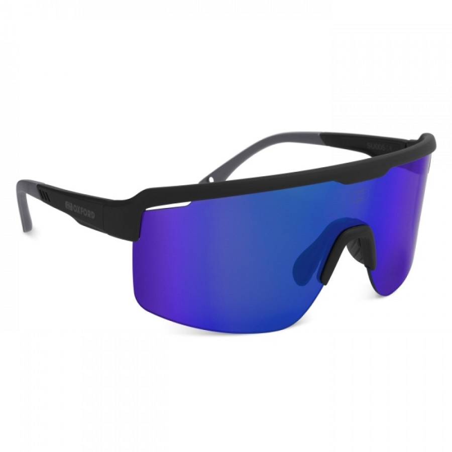 ΓΥΑΛΙΑ ΗΛΙΟΥ PAVE BLACK FRAME BLUE MIRROR LENS SUNGLASSES SU004 OXFORD